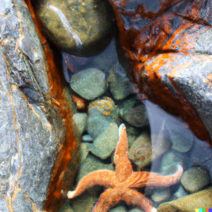 starfish in tide pool